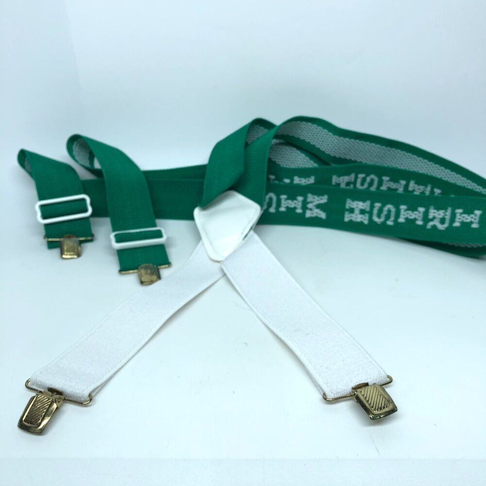 Irish Mist Green And White Suspenders Adult